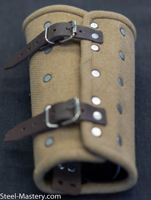 WOOLEN MEDIEVAL BRACERS COLOR "COFFEE WITH MILK"