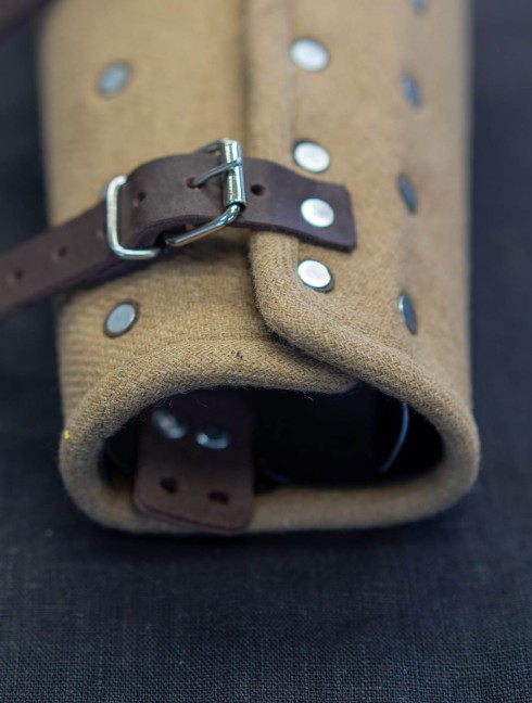 WOOLEN MEDIEVAL BRACERS COLOR "COFFEE WITH MILK"