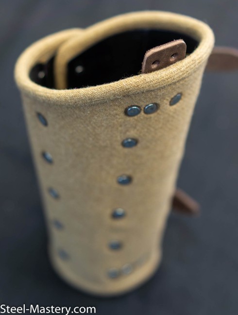 WOOLEN MEDIEVAL BRACERS COLOR "COFFEE WITH MILK"
