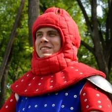 Brigandine Padded Medieval liner with pelerine  image-1