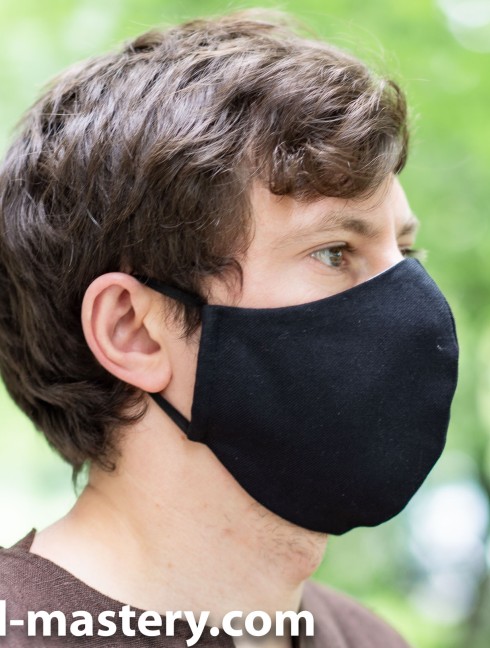 Decorative face mask with embroidery "Knight" Headwear
