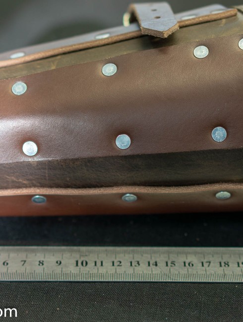 Leather brown medieval bracers