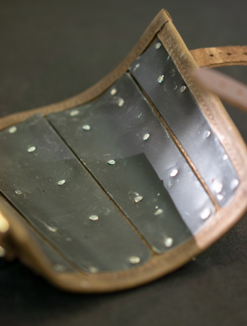 Leather brown medieval bracers