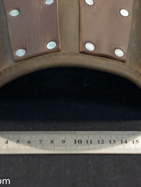 Leather brown medieval bracers