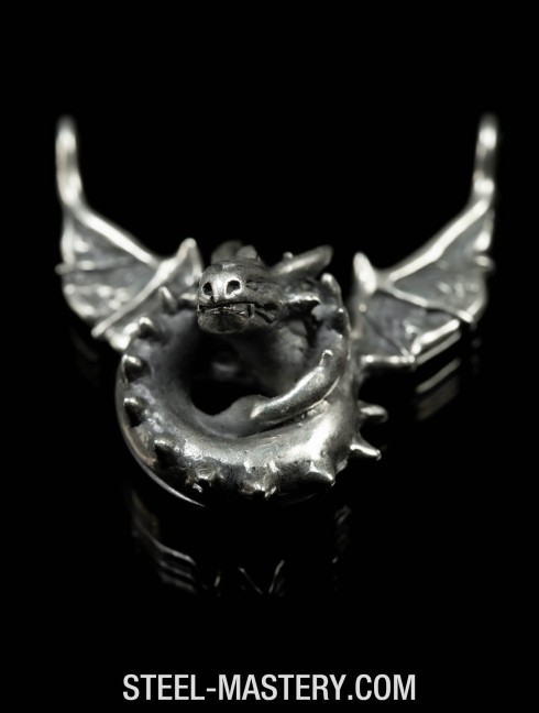 Sterling silver wyvern dragon pendant Pendants