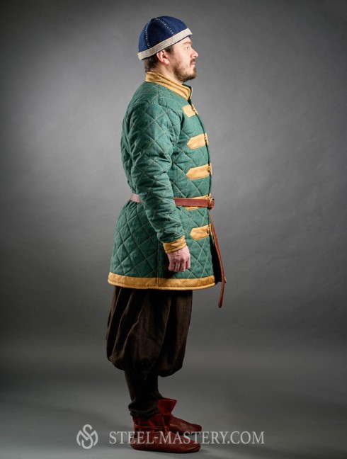Birka quilted viking caftan Gambesón.