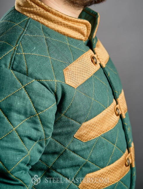 Birka quilted viking caftan Gambesón.