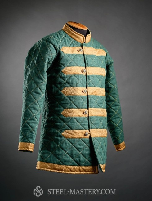 Birka quilted viking caftan Gambesón.