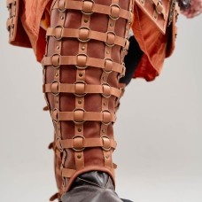 Greaves with rings and leather straps  image-1