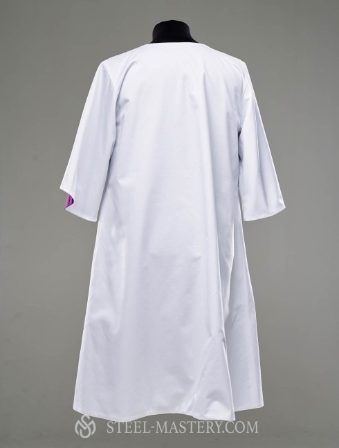 White cotton tabard with purple lining and decoration Old categories