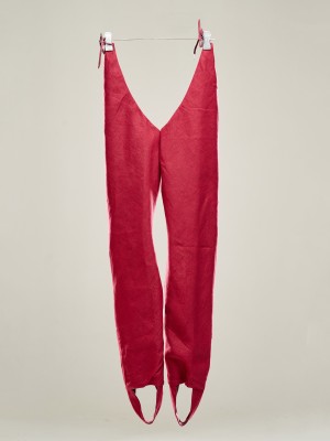 LINEN CHAUSSES WITH FOOTSTRAPS  Ready to ship
