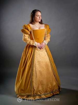 French court costume, XVIth century 