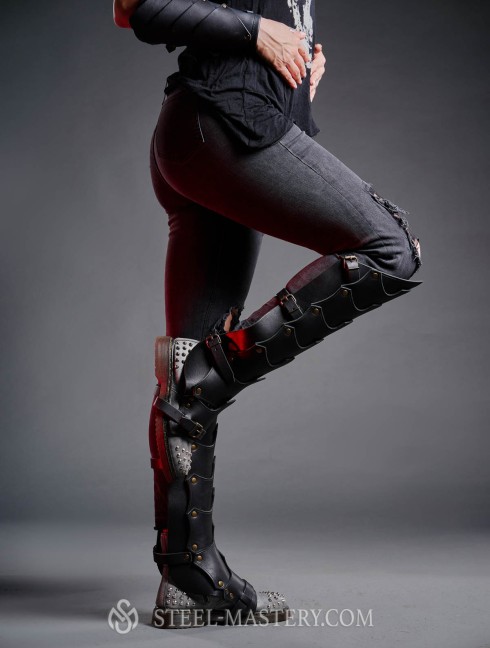 Leather greaves in Dragon style Old categories