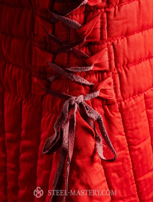Red women’s gambeson, L-size Ready padded armour