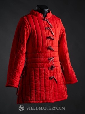 Red women’s gambeson, L-size Fertige Polsterrüstungen