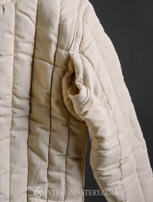 Uncolored closed-front gambeson, XS