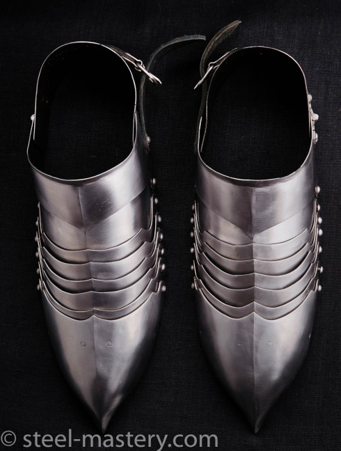 German gothic sabatons, stainless steel 
