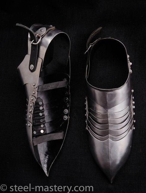 German gothic sabatons, stainless steel 