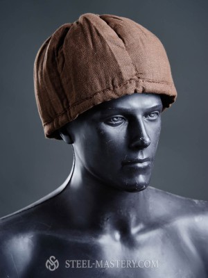 Linen brown liner for helmet  Ready padded armour