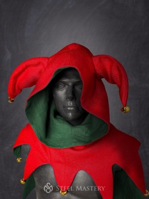 CAP AND BELLS (HAT OF COURT JESTER ) Copricapo