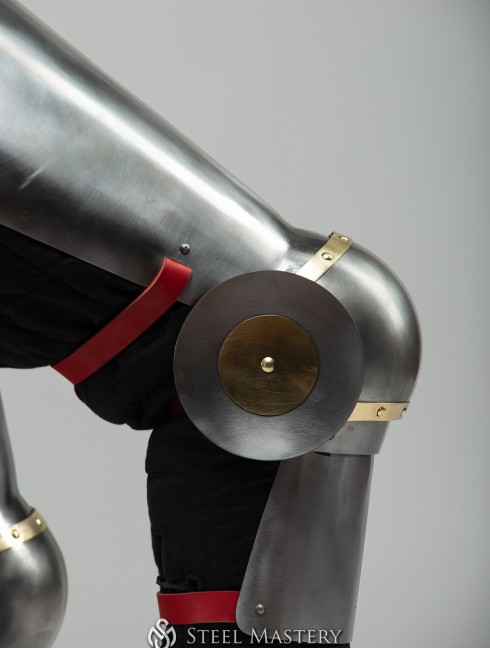 Full plate legs of the XIV-XV centuries, a part of Churburg style armor Plate armor