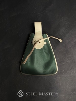 Viking green leather belt bag 