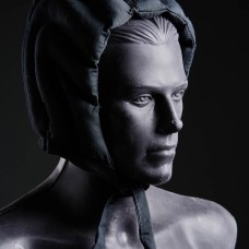 Black padded cotton cap  image-1