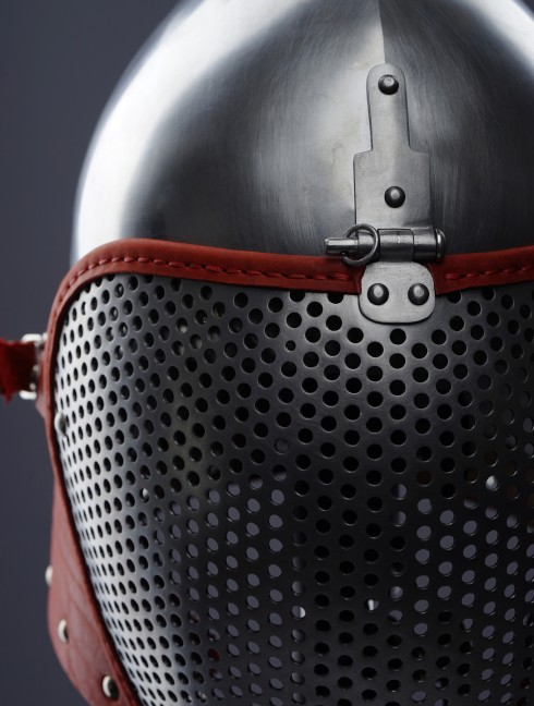 Fencing bascinet with a meshed visor for SCA/HEMA  Corazza
