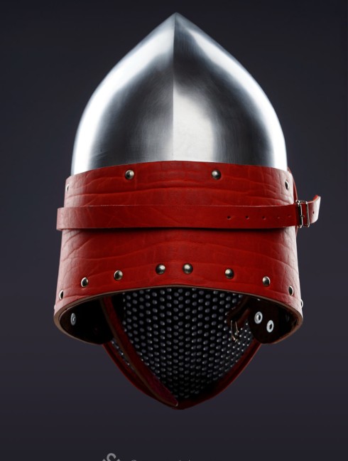 Fencing bascinet with a meshed visor for SCA/HEMA  Armure de plaques