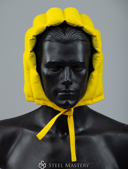 Padded yellow cap for helmet  Ready padded armour
