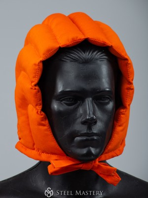 Padded orange cap for helmet  Ready padded armour