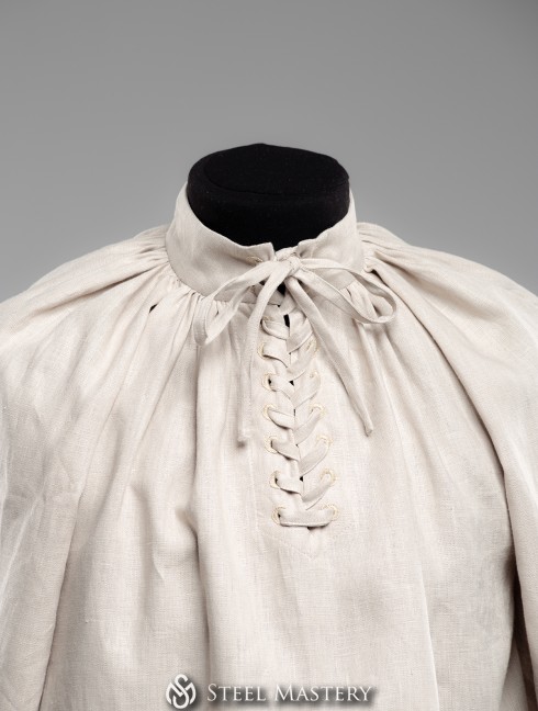 LINEN SHIRT WITH LACING, XV CENTURY XL size  Vecchie categorie