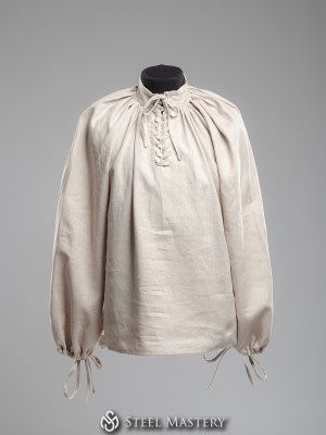 LINEN SHIRT WITH LACING, XV CENTURY XL size 