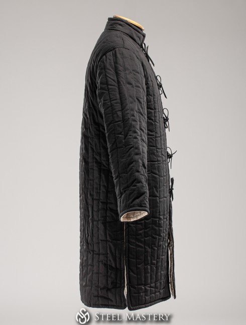 Black cotton long gambeson 2 XL  Armature imbottite pronte