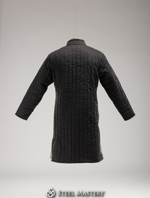 Black cotton long gambeson 2 XL  Armature imbottite pronte