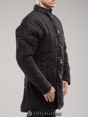 In stock black cotton gambeson S-M size 