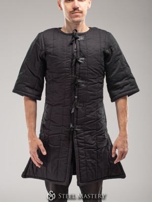 Black short sleeve gambeson in stock XS 