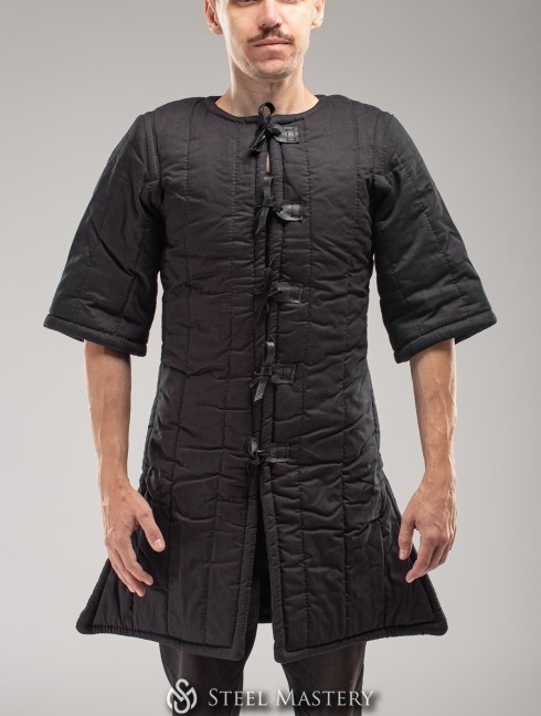 BLACK ORDINARY COTON GAMBESON IN STOCK  