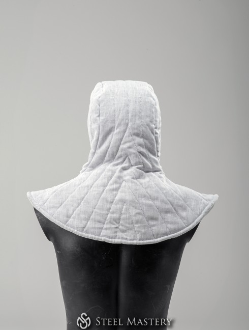 WHITE LINEN PADDED LINER WITH PELERINE IN STOCK Armadura acolchada preparada
