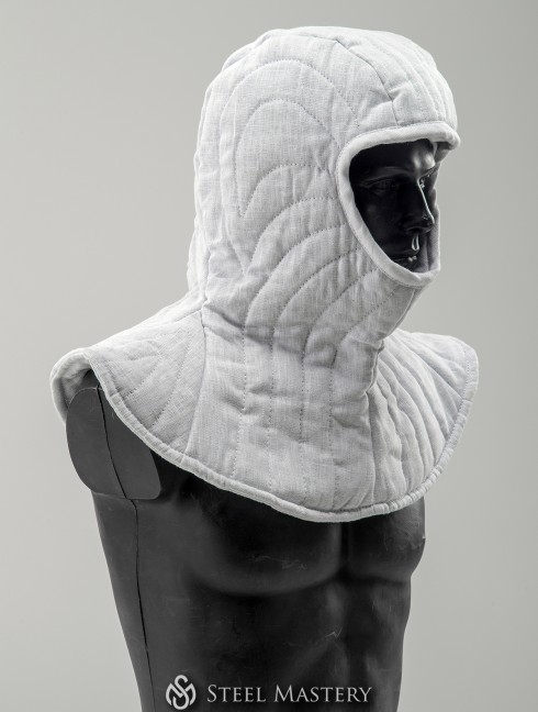 WHITE LINEN PADDED LINER WITH PELERINE IN STOCK Fertige Polsterrüstungen
