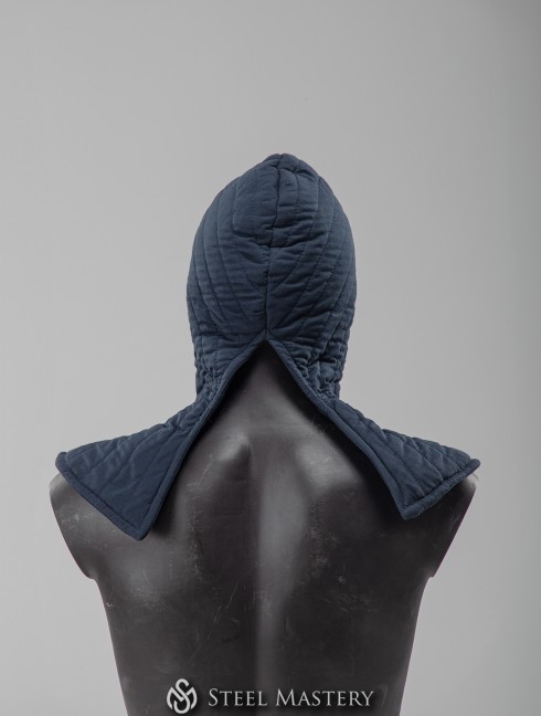 DARK BLUE COTTON PADDED LINER WITH PELERINE IN STOCK Ready padded armour