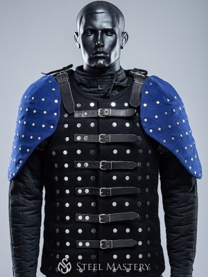 BLUE COVERED SEGMENTED SPAULDERS XL SIZE IN STOCK