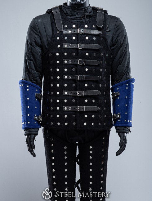 BLUE WOOLEN MEDIEVAL BRACERS S SIZE IN STOCK Listo para enviar