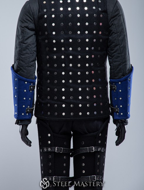 BLUE WOOLEN MEDIEVAL BRACERS S SIZE IN STOCK Pronte per essere spedite