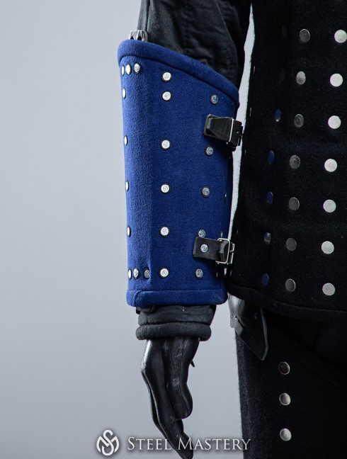 BLUE WOOLEN MEDIEVAL BRACERS S SIZE IN STOCK Listo para enviar