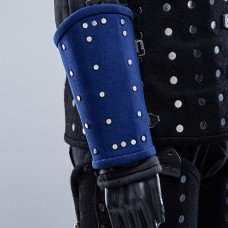 BLUE WOOLEN MEDIEVAL BRACERS S SIZE IN STOCK image-1