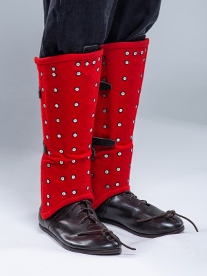 RED WOOLEN BRIGANDINE GREAVES S SIZE IN STOCK