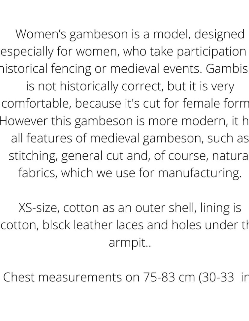 Women’s gambeson bright red, XS-size photo made by Steel-mastery.com