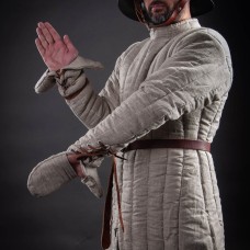 Medieval gambeson with mittens - new photos!