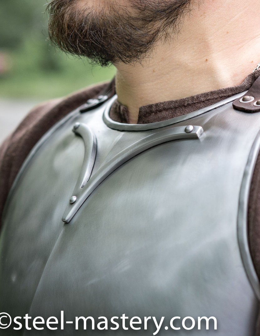 KNIGHT STRAPPED-ON BREASTPLATE OF XIV CENTURY photo made by Steel-mastery.com